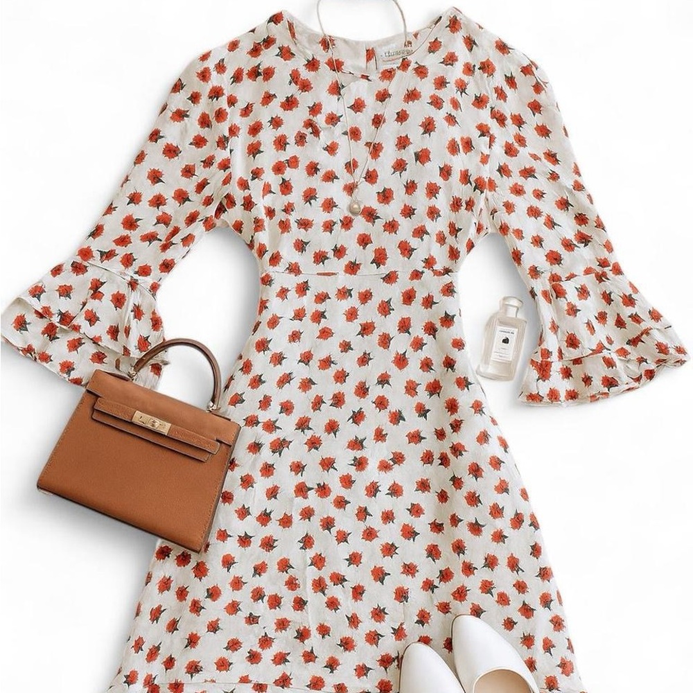 Diane von Furstenberg Fall Floral Dress – Size 4 🧡